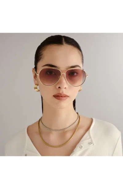 Le Specs Abracadabra In Bright Gold Brown Grad