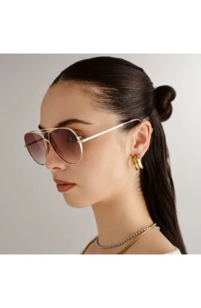 Le Specs Abracadabra In Bright Gold Brown Grad