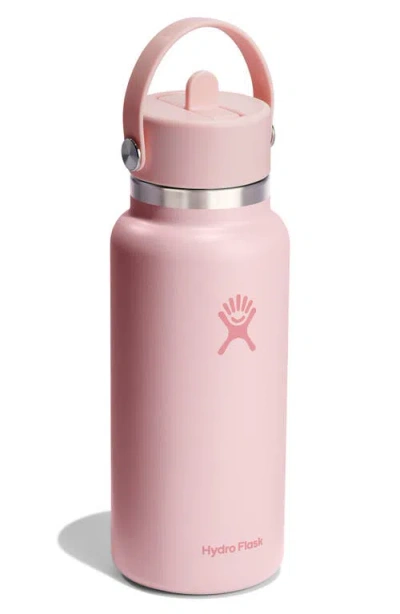 Hydro Flask 32-ounce Wide Mouth Flex Straw Cap Water Bottle In Pink