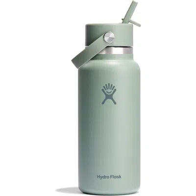 Hydro Flask 32-ounce Wide Mouth Flex Straw Cap Water Bottle In Green