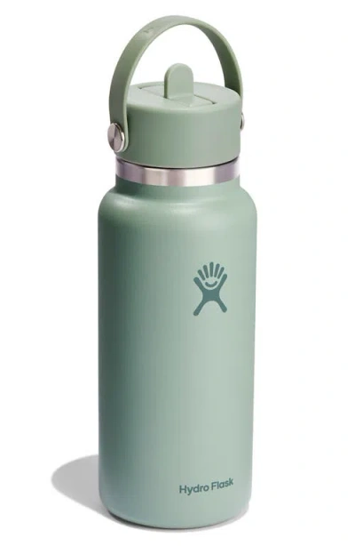 Hydro Flask 32-ounce Wide Mouth Flex Straw Cap Water Bottle In Green