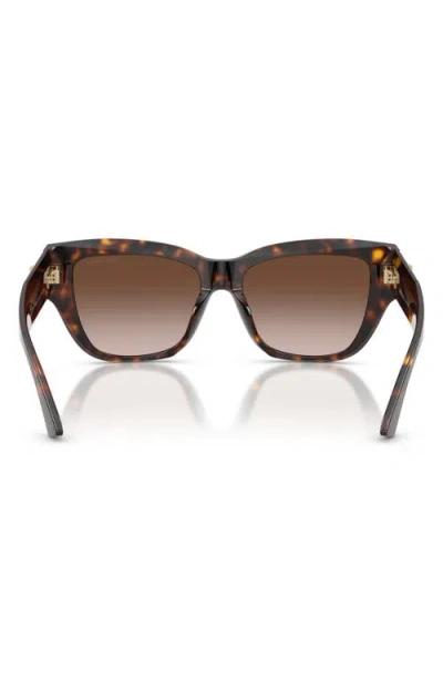Jimmy Choo 54mm Gradient Polarized Pillow Sunglasses In Havana/gradient Brown
