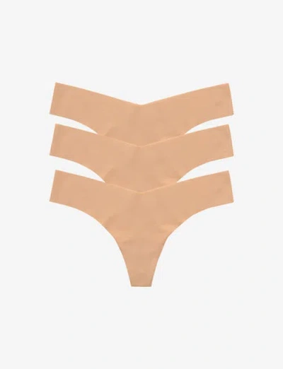 Commando Classic Solid Thong 3-pack In Black