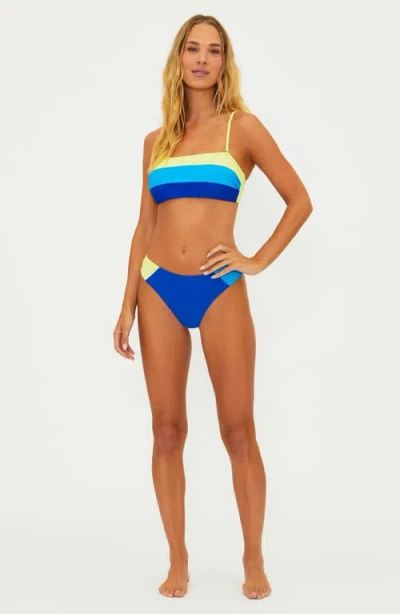 Beach Riot Kay Colorblock Strapless Bikini Top In Riviera Colorblock