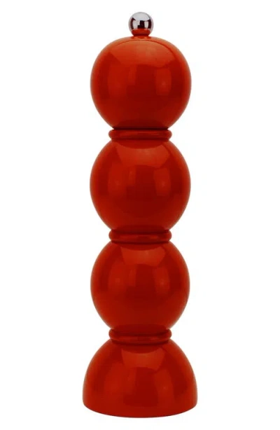 Addison Ross London Bobbin Salt & Pepper Grinder In Red