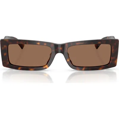Jimmy Choo Lennon 54mm Polarized Rectangular Sunglasses In Brown