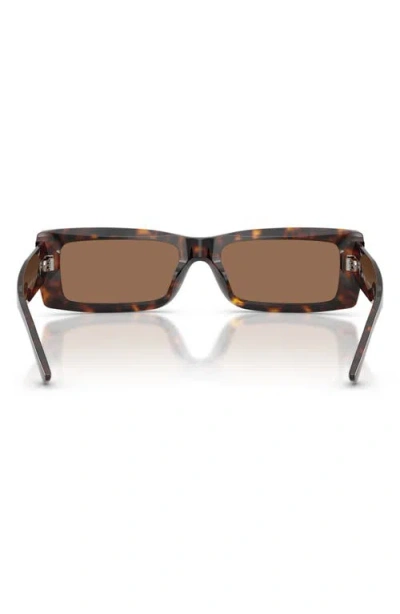 Jimmy Choo Lennon 54mm Polarized Rectangular Sunglasses In Brown