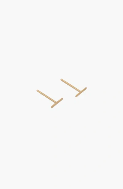 Kinn Micro Bar Stud Earrings In Pair