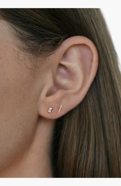 Kinn Micro Bar Stud Earrings In Single