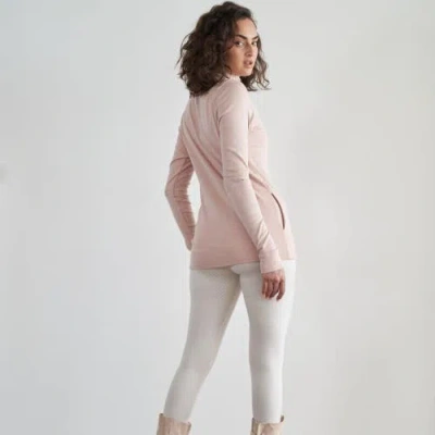 Eavolu Acadia Split-sleeve Long-sleeve Top In Rose Quartz