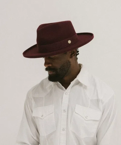 Two Roads Hat Co. Echo Park Fedora Hat In Maroon
