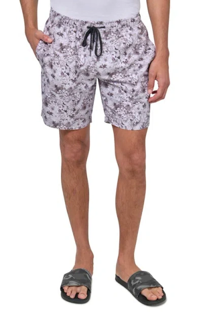 Brooklyn Brigade Floral Swim Trunks In Multi