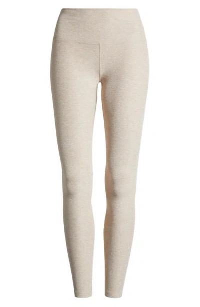 Zella Renew Mélange High Waist Leggings In Tan Thread Melange