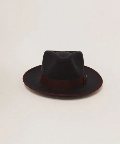 Two Roads Hat Co. Waterloo Fedora In Navy Blue