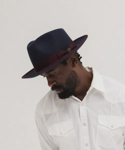 Two Roads Hat Co. Waterloo Fedora In Navy Blue