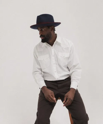 Two Roads Hat Co. Waterloo Fedora In Navy Blue