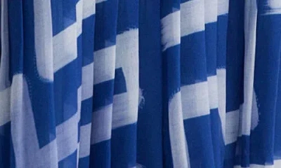 Bella Dahl Geo Print Pleated Top In Coastal Line Print