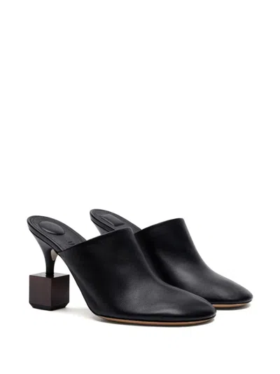 Jacquemus Mule With Geometric Heel In Black
