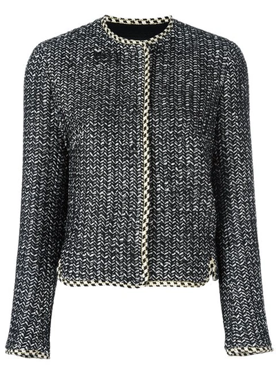 Giambattista Valli Concealed Front Fastening Jacket - Black In Black