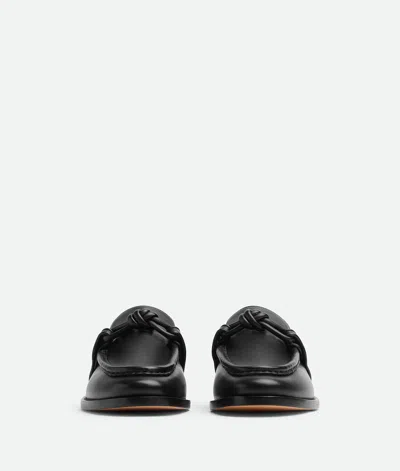 Bottega Veneta Astaire Metal Knot Leather Loafers In Black