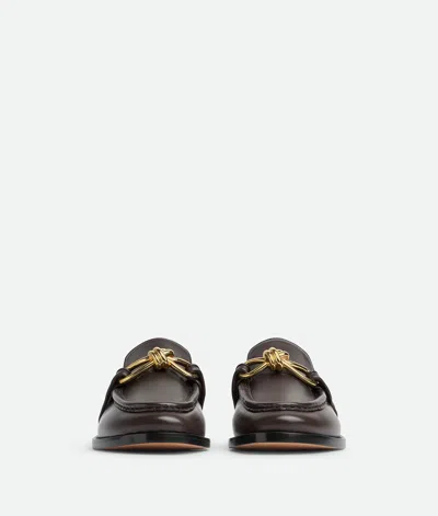Bottega Veneta Astaire Metallic Knot Leather Loafers In Black