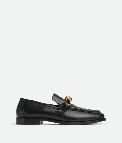 Bottega Veneta Astaire Crinkled Leather Loafers In Black