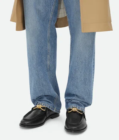 Bottega Veneta Astaire Crinkled Leather Loafers In Black