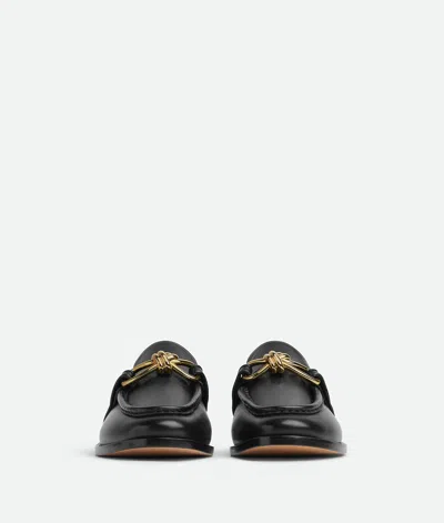 Bottega Veneta Astaire Crinkled Leather Loafers In Black