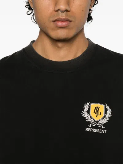 Represent Cotton Crew-neck T-shirt In Black