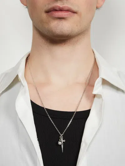 Emanuele Bicocchi Pearl-pendant Necklace In 银色