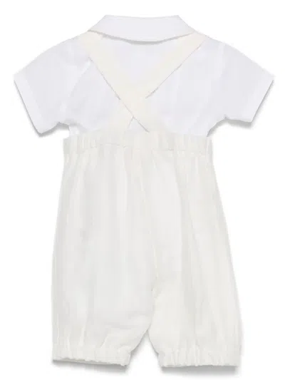 Il Gufo Rounded-collar Trousers Set In White