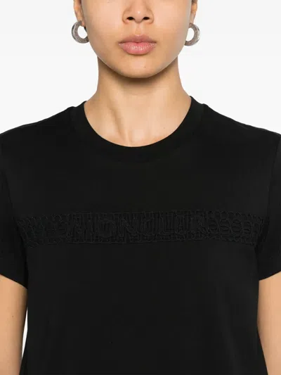 Moncler Black Ss T-shirt In Black