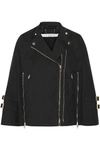 GIVENCHY Zip-detailed cape in washed cotton-blend canvas