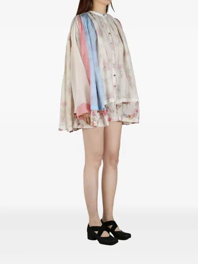 Péro Floral-print Shirt In Neutrals