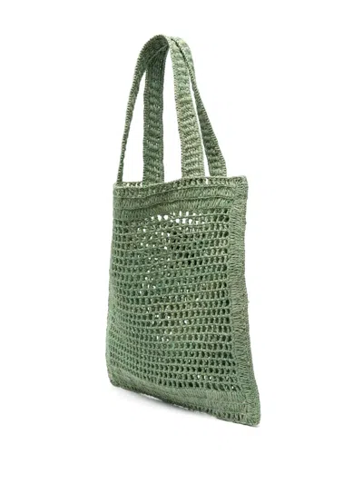Chloé Chloe Women Green Raffia Estate Banana Shopping Bag