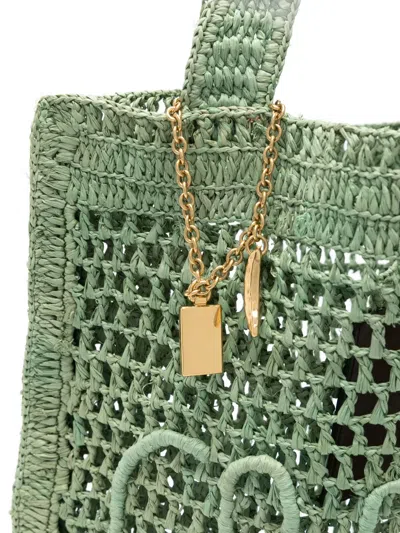 Chloé Chloe Women Green Raffia Estate Banana Shopping Bag