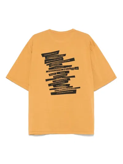 Société Anonyme T-shirt Mit Logo-print In Gelb