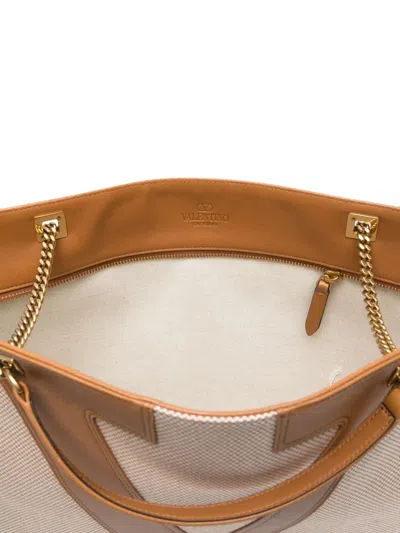 Valentino Viva Superstar Canvas Shoulder Bag In Neutrals