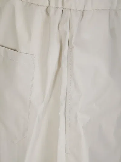 Rier Cotton Bermuda Shorts With Elastic Waist In Neutrals