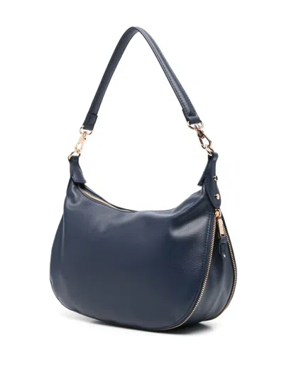 Liu •jo Liu Jo Embossed Print Blue Shoulder Bag In Blue