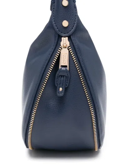 Liu •jo Liu Jo Embossed Print Blue Shoulder Bag In Blue