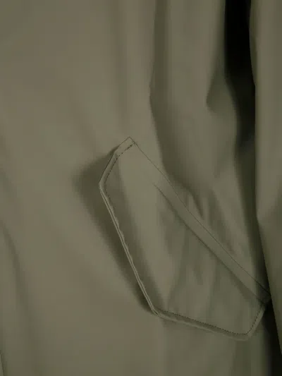 Rains Fishtail Hooded Rain Jacket In Grün