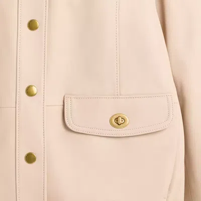 Coach Restored Lightweight Leather Jacket In 70s Trench
