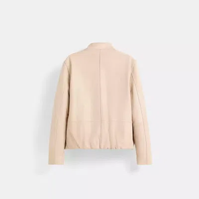 Coach Restored Lightweight Leather Jacket In 70s Trench