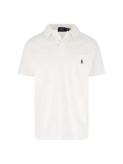 Polo Ralph Lauren Custom Slim Fit Mesh Polo In White