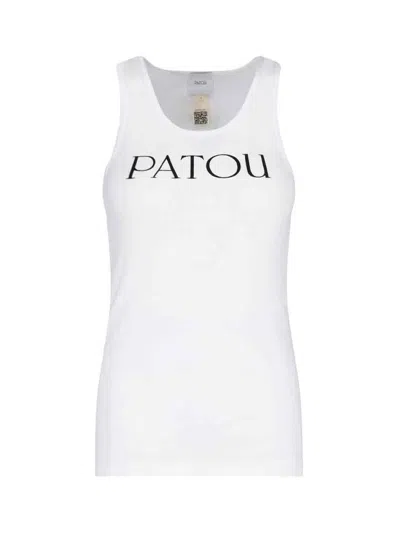 Patou Organic Cotton Fitted Tank Top Clothing In White