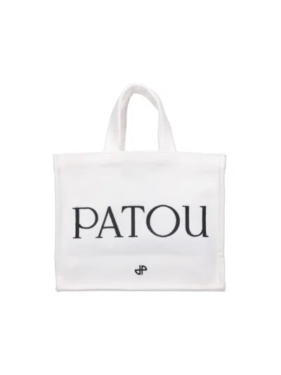 Patou Patterned Handbag In White