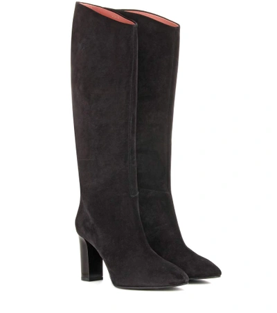 Acne Studios Aly Suede Knee-high Boots In Black