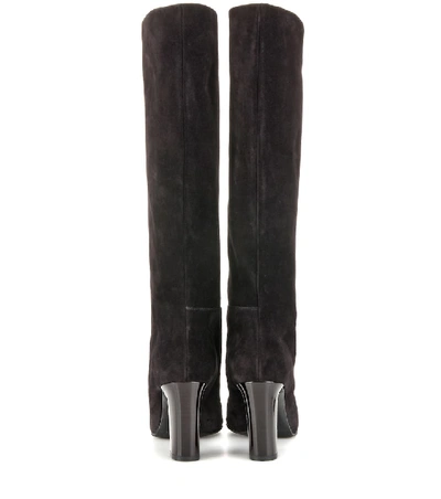 Shop Acne Studios Aly Suede Knee-high Boots In Black