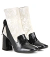 ERDEM ANDI VELVET AND LEATHER ANKLE BOOTS,P00207960
